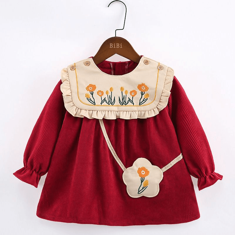 儿童罩衣宝宝吃饭围兜女宝宝罩衣冬季防水防脏洋气婴儿反穿衣外穿