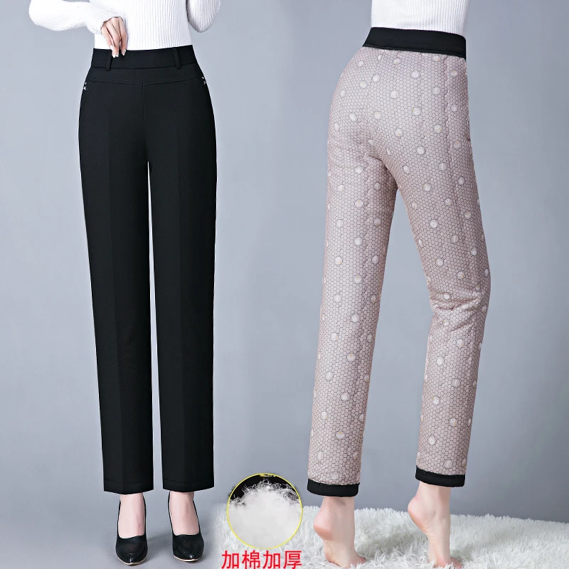 冬季新款妈妈裤加厚加棉松紧腰高腰休闲裤60岁70岁中老年奶奶棉裤