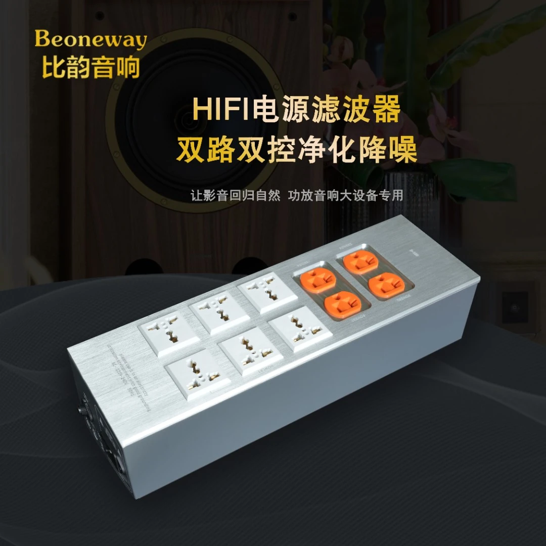 比韵音响D-100 HIFI发烧电源滤波器净化器防过载过流电流保护