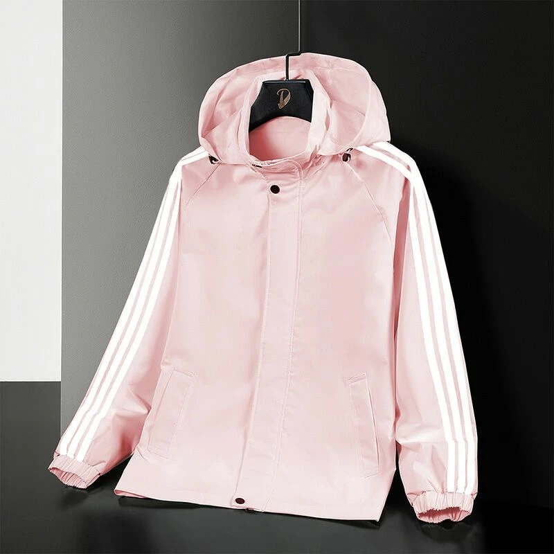 秋季男生百搭韩版外套潮流防风防水可拆帽休闲夹克户外运动风情侣