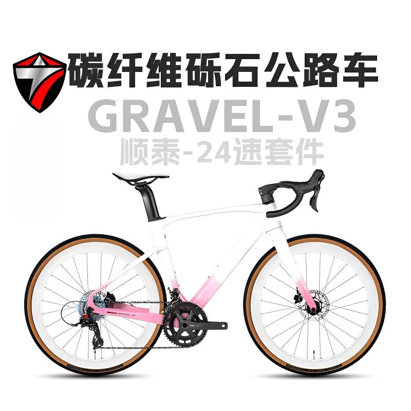 TWITTER/骓特碳纤维越野自行车V3双油刹GRAVEL瓜车砾石