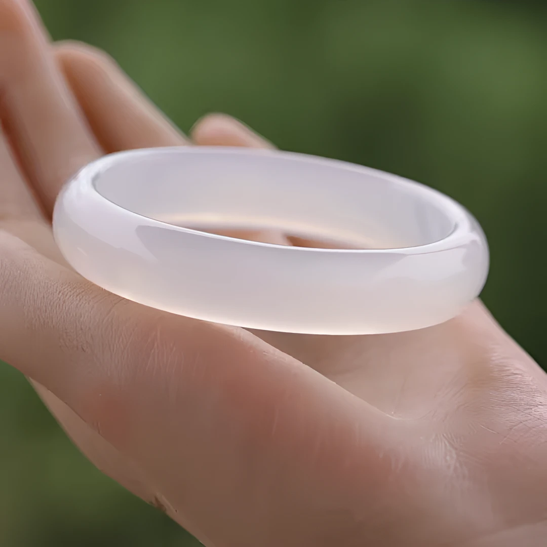 天然高冰玉髓手镯白月光荔枝冻玉镯（多样性发货 拍一发一）