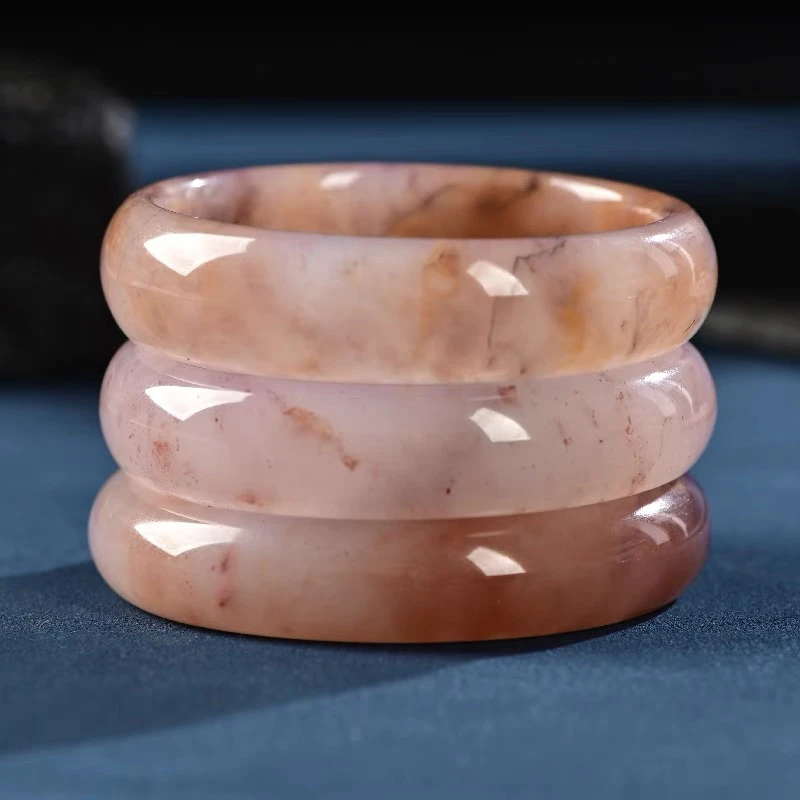 桃花酿玉镯紫罗兰手镯紫气东来玉镯天然粉旺夫玉手镯石英质玉镯