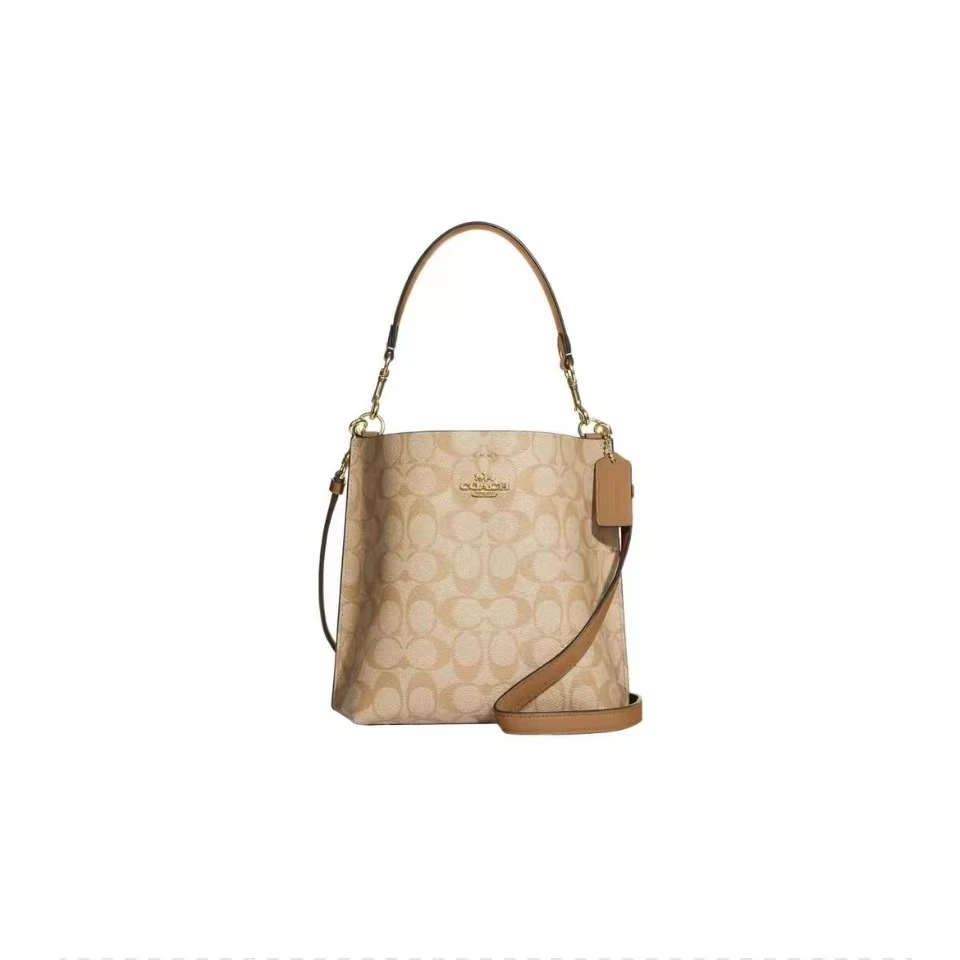COACH Mollie 水桶包 奶茶色 约20cm*10*21cm CA582 IMNLJ