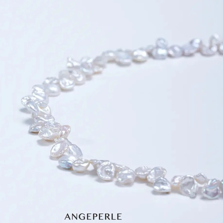 非金属项链 天然巴洛克花瓣项链百搭气质优雅