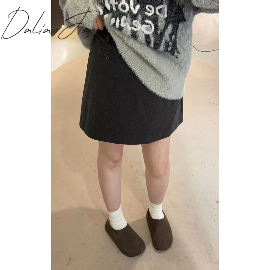 晶咕【抹茶慕斯卷】简约高腰遮胯显瘦短裙气质时尚休闲百搭秋冬