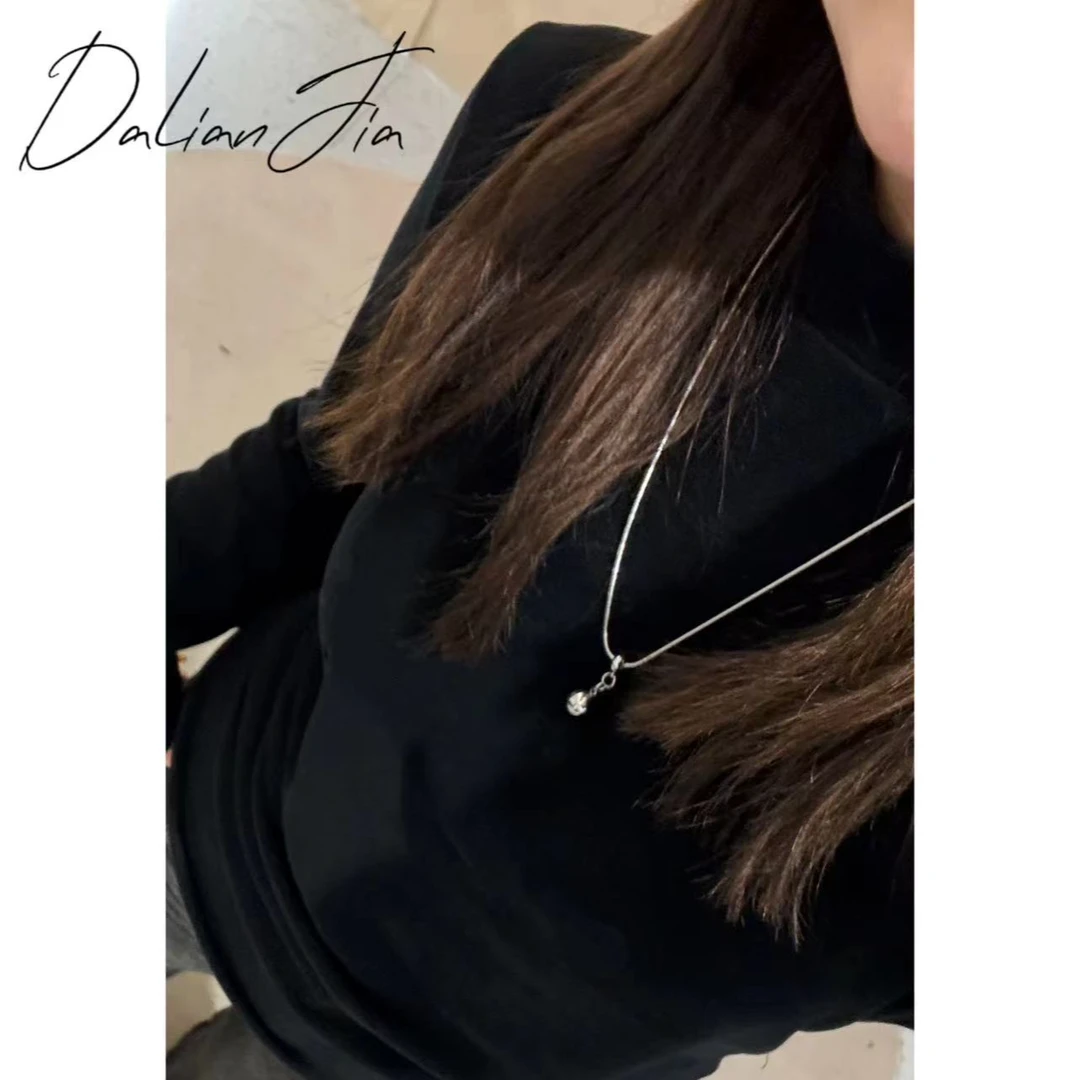 晶咕【海鸥线】收腰捏褶半高领上衣内里绒感t气质时尚修身百搭