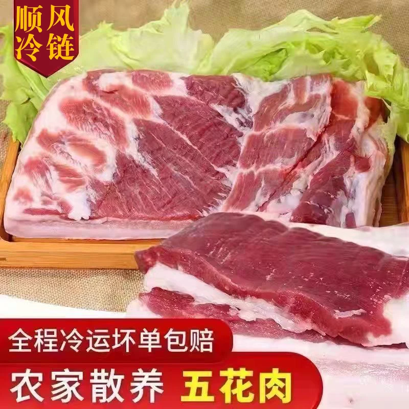 郭书记【五花肉！红烧】大别山农家纯正黑毛土猪肉 顺丰冷链