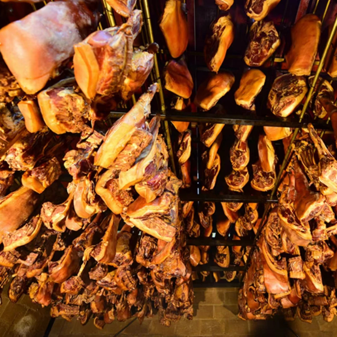 2【腊肉】大别山散养土猪肉现场散称 1-100号