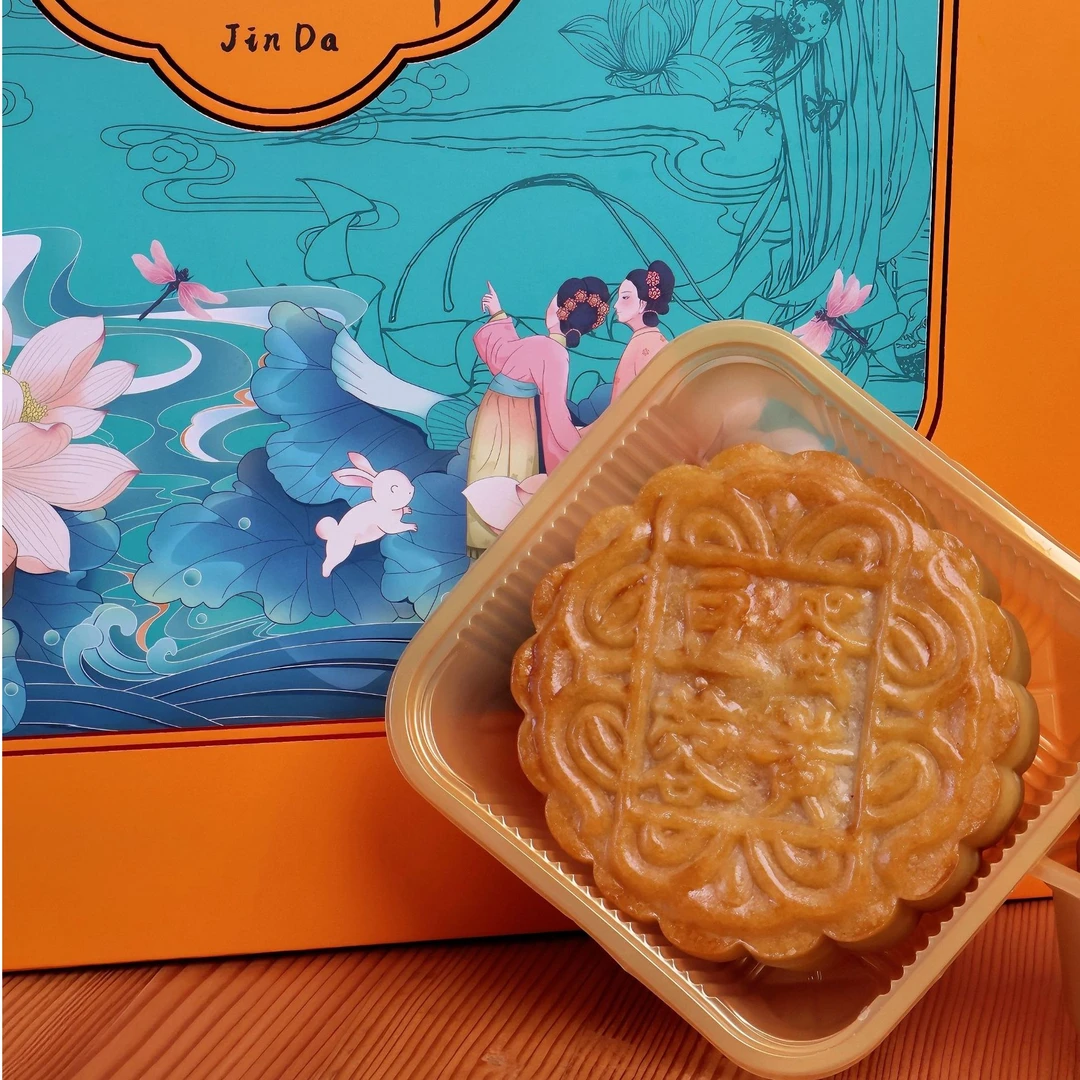 【金达月饼】正宗广式月饼传统手工制作中秋佳节莲蓉蛋黄、豆蓉蛋黄.
