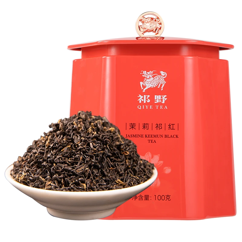 祁野茉莉祁红茉莉花香醇厚祁门红茶原产春季采茶红茶高山茶叶醇香