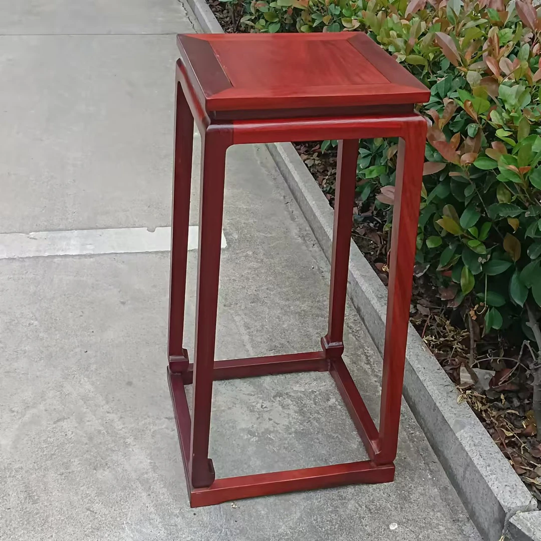 实木花架非洲紫檀小茶几移动边几木质沙发角几简约花盘景东阳木雕