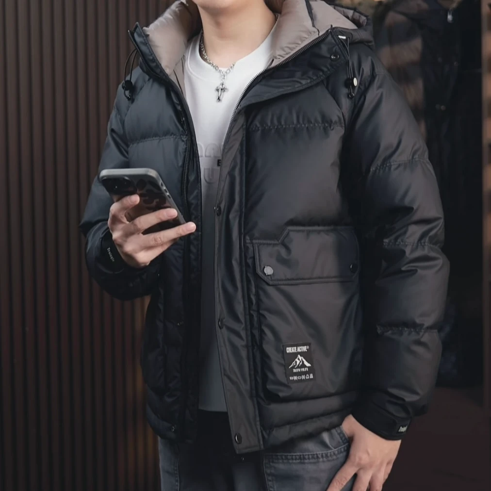 冬季新款加厚男士百搭保暖潮流时尚显瘦休闲宽松韩版秋冬外套