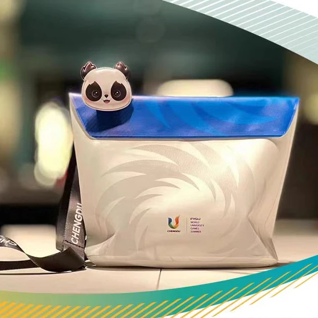 蓉宝可爱熊猫邮差单肩/斜跨防水便携邮差小包