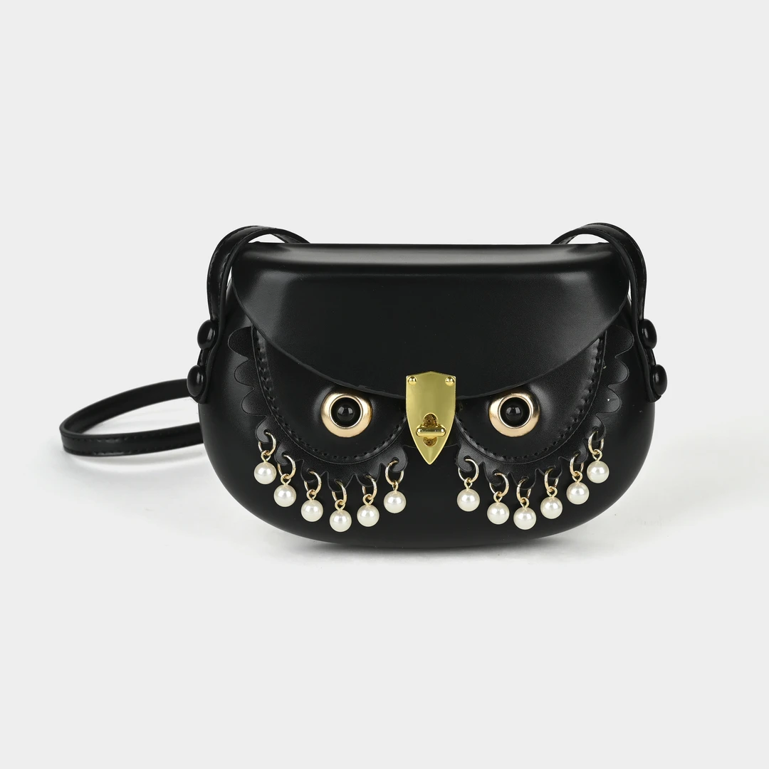 【高端定制】重工个性可爱轻奢时尚斜跨包定型马鞍包斜跨FC-2482黑