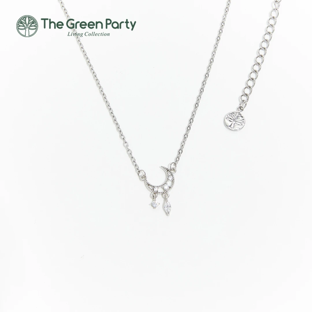 绿光派对 镀真金吊坠 星月轻奢吊坠项链