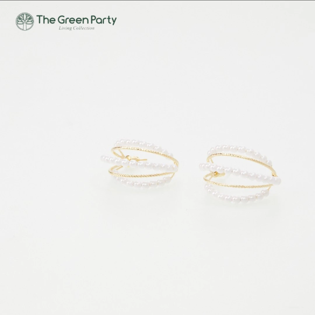 铜合金仿珍珠耳饰 TheGreenParty绿光派对时尚气质百搭耳环
