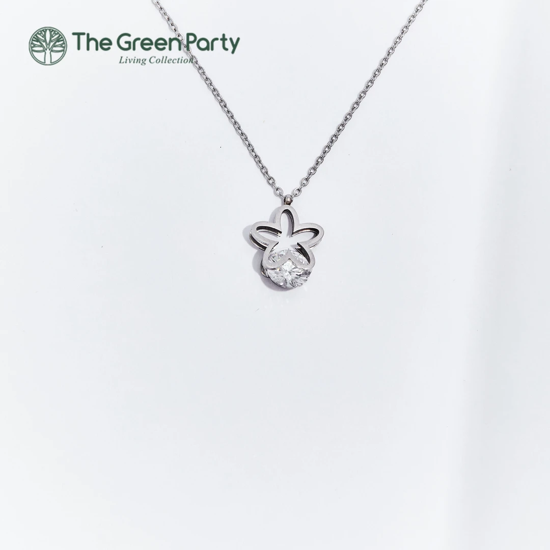 TheGreenParty【一轮星动】银色素款时尚百搭项链