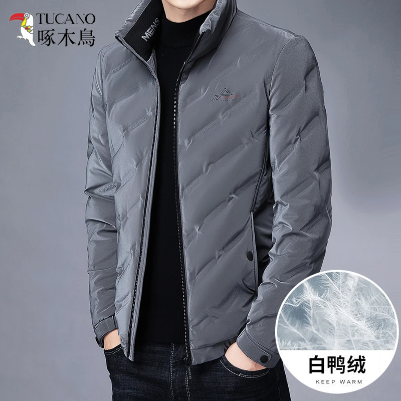 TUCANO/啄木鳥羽绒服男款冬季白鸭绒轻薄短款休闲男士保暖外套