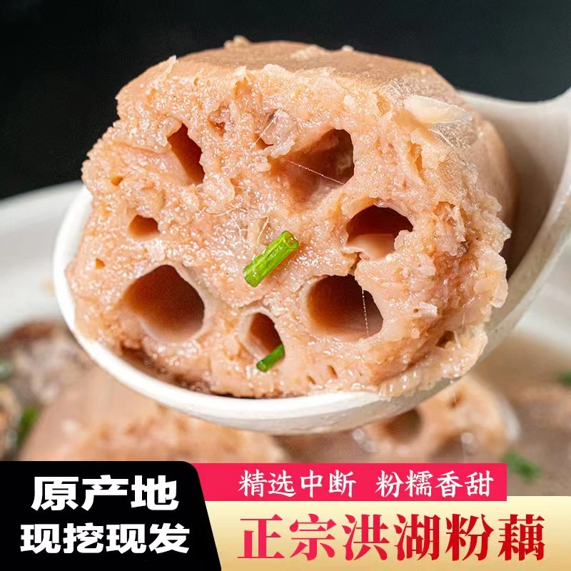 洪湖莲藕煲汤粉藕带泥发货新鲜莲藕