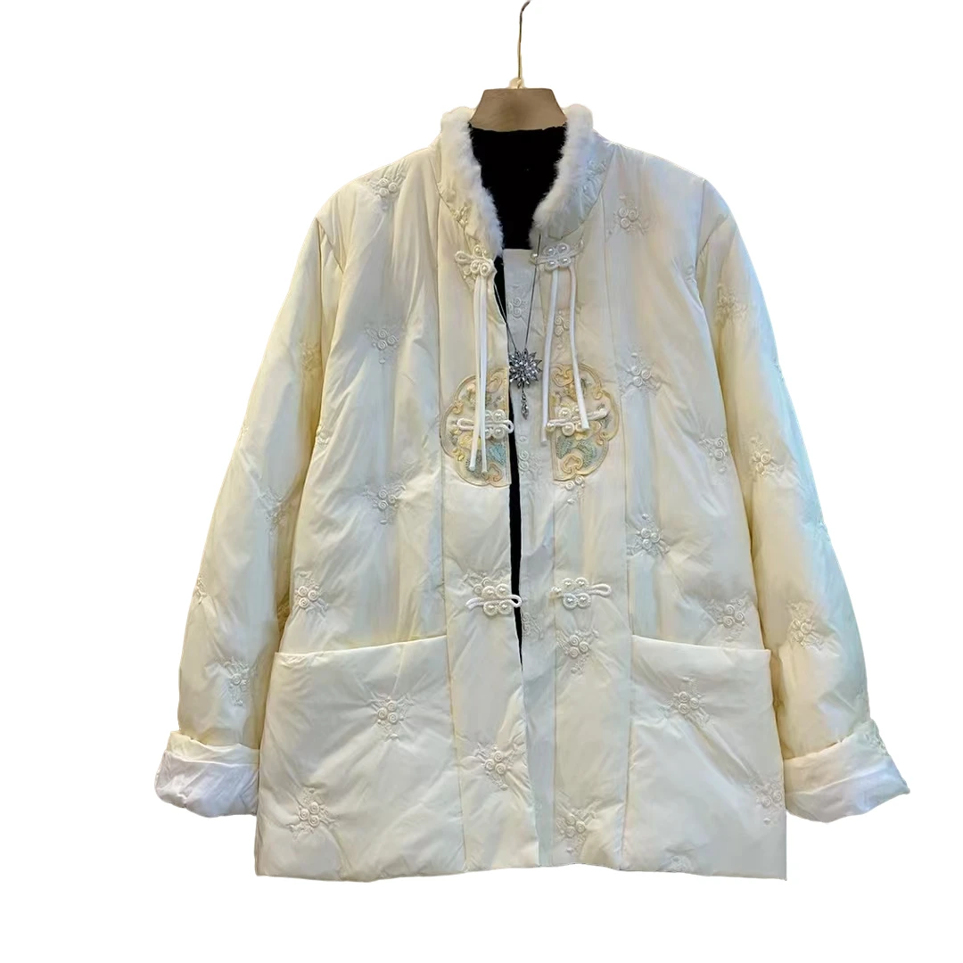 时尚国风新款重工气质百搭宽松显瘦棉服