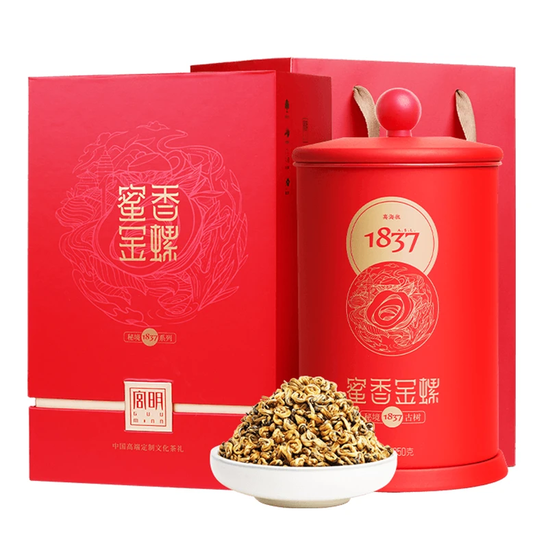 GUUMINN/宫明茶叶 秘境1837蜜香金螺  凤庆古树特级滇红茶250g
