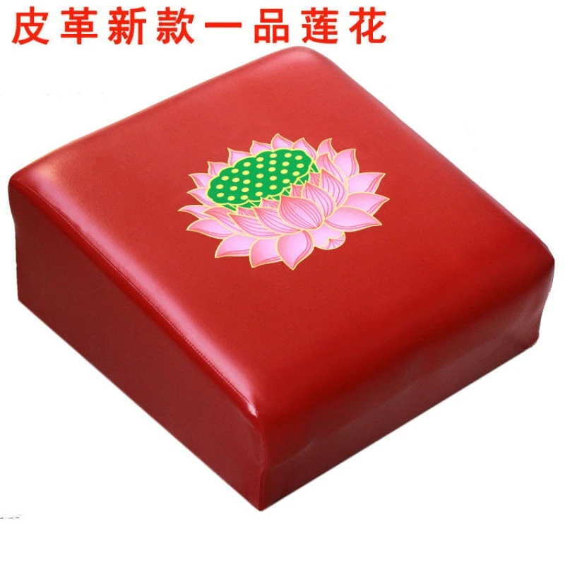跪垫拜凳莲花磕头拜凳打坐垫跪拜实木神禅修垫家用蒲团加厚方形
