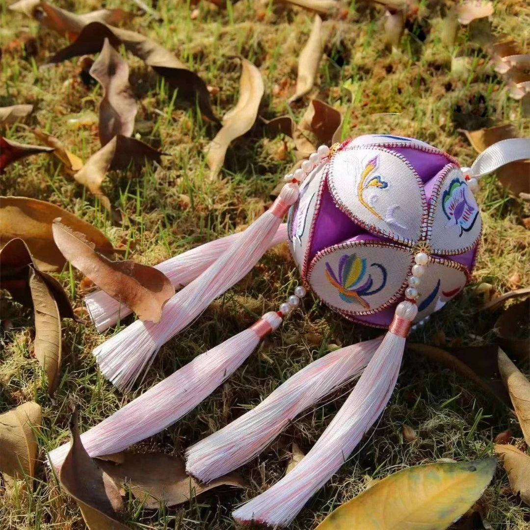 广西靖西民族精品特色纯手工壮锦绣球10cm8cm 绣蕴坊绣球