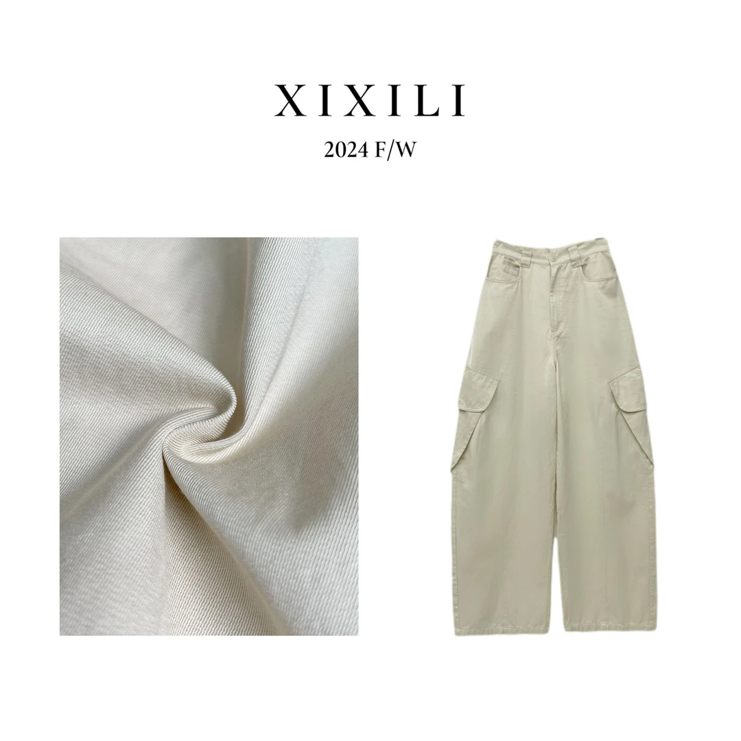 XI【满分松弛】阔腿直筒显瘦垂感立体大口袋工装长裤53177