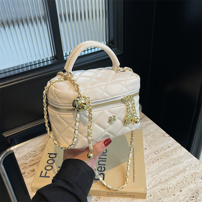 菱格链条包迷你包包女春夏2025新款高级质感洋气百搭斜挎手提小包