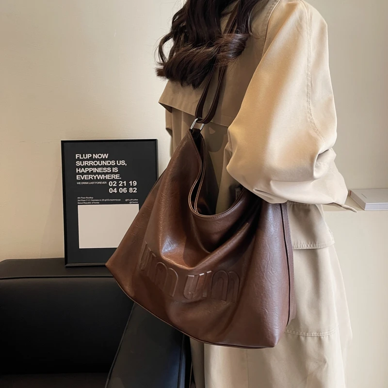 包包女托特包大容量秋冬可斜挎2025新款复古百搭高级感单肩通勤包