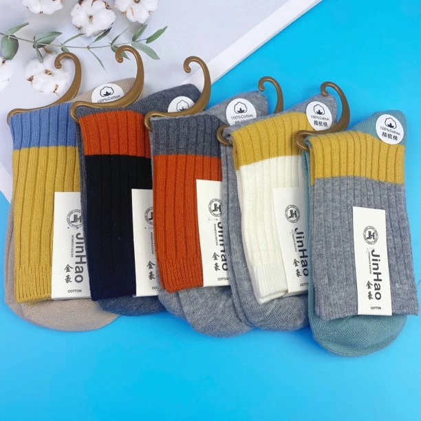 【女士双针袜】秋冬季女士双针工艺中筒袜棉袜10双装