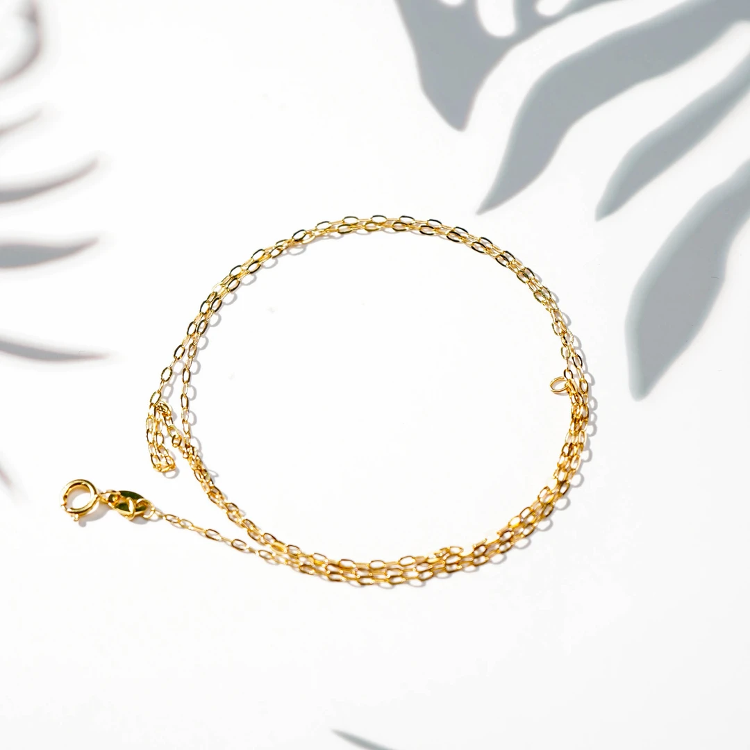 【玉赢-典藏】18k金o字链- S00966