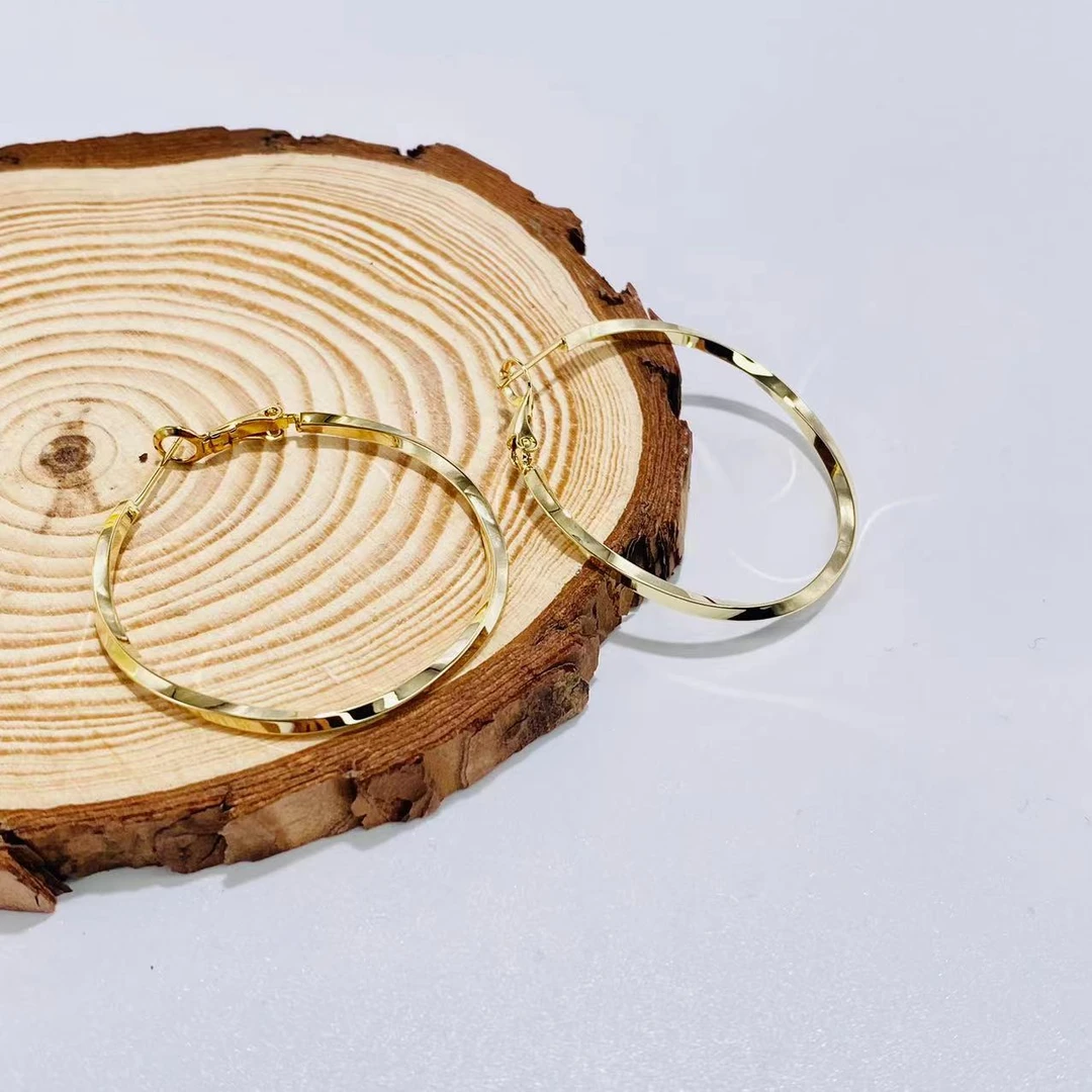 铜合金耳饰 c13 c363 【4公分耳圈】时尚百搭4公分银针2300 3612