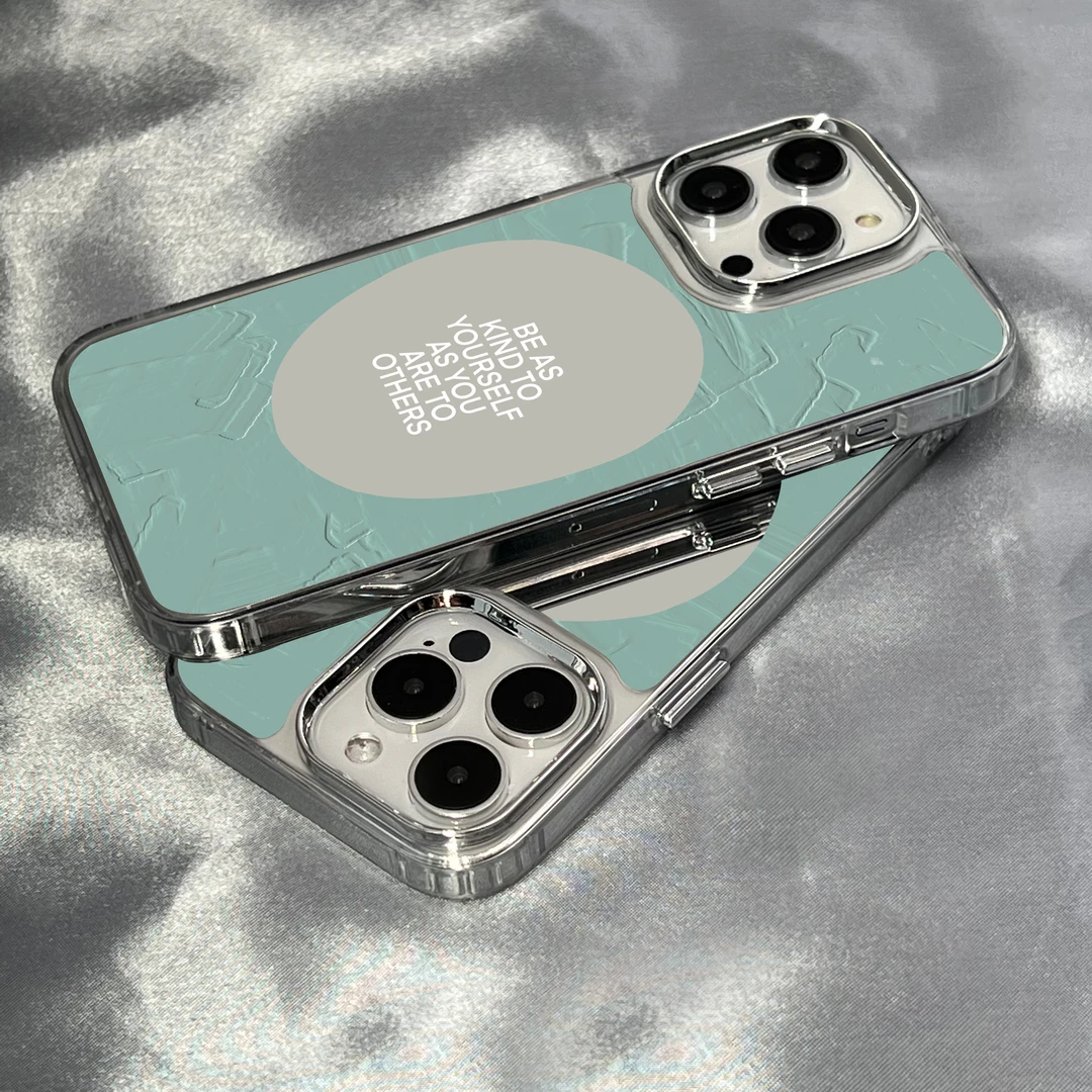 适用苹果iPhone15油画圆镜英文14promax镜面手机壳12硅胶11防摔13
