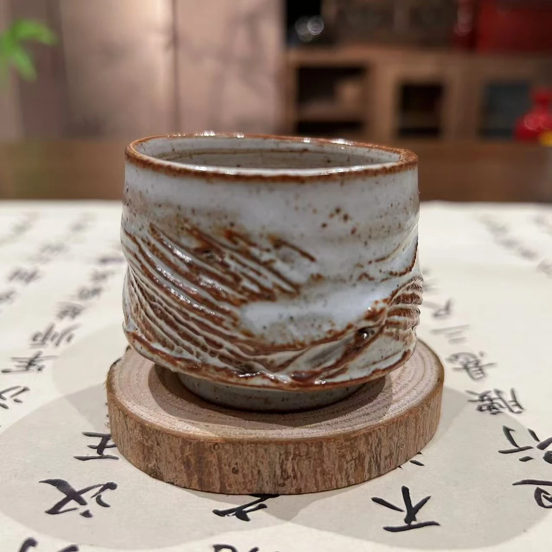 主人杯 志野烧3 手工拉胚 纯手工手绘设计款主人杯