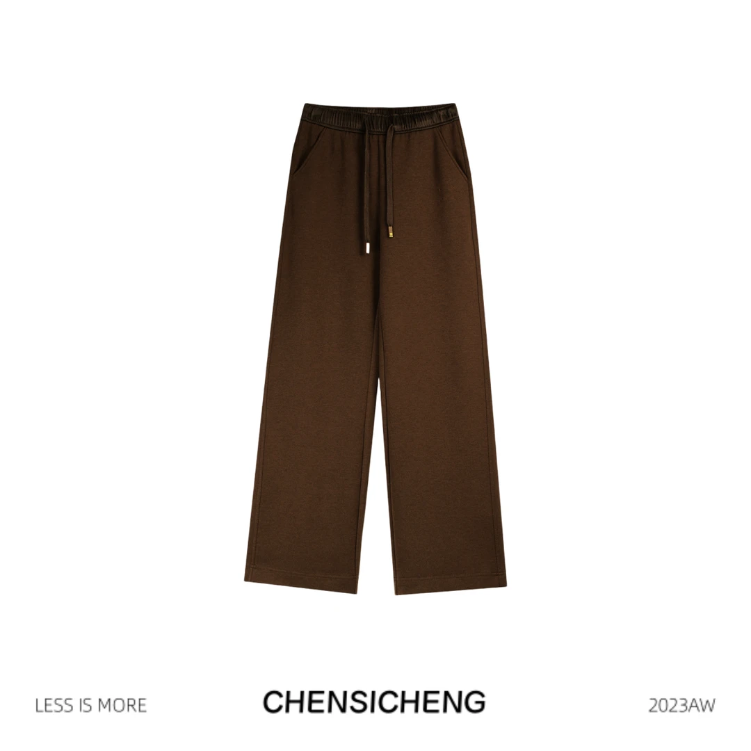 陈思橙【魅影】羊毛直筒系带百搭休闲裤LK2490017