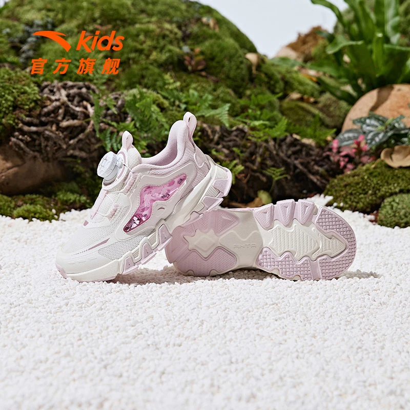 安踏儿童女童鞋休闲鞋山语24新款网面运动鞋小童鞋子
