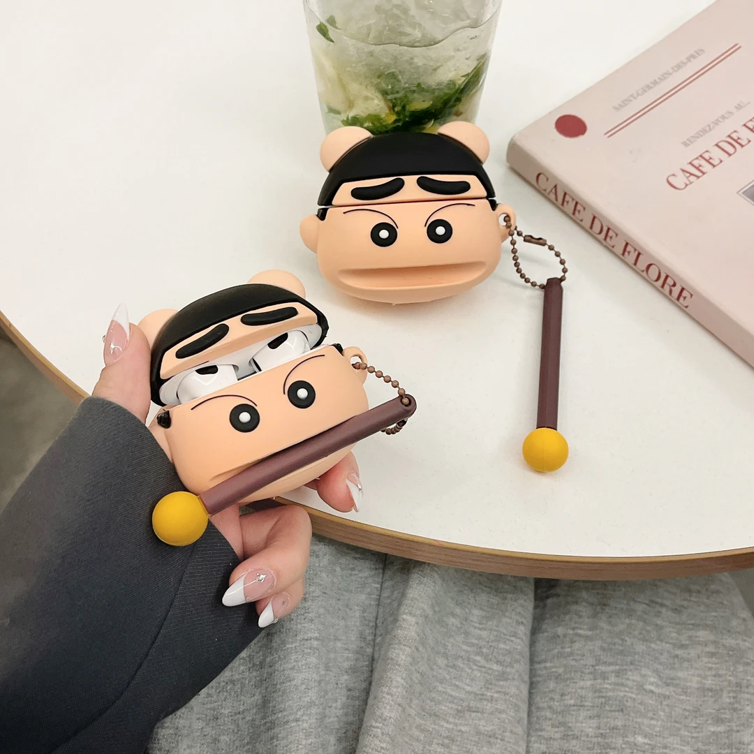 搞怪木鱼小新airpods2保护套airpodspro2苹果耳机壳1/2代可爱创意