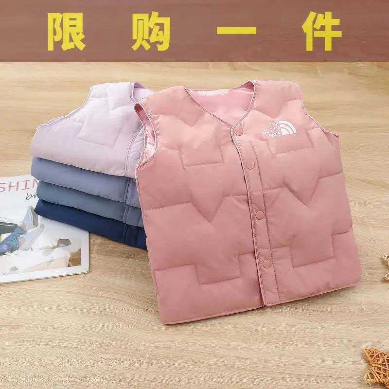 【小扬哥推荐】新款秋冬儿童厚棉马甲男女马夹中大童轻薄内穿外穿