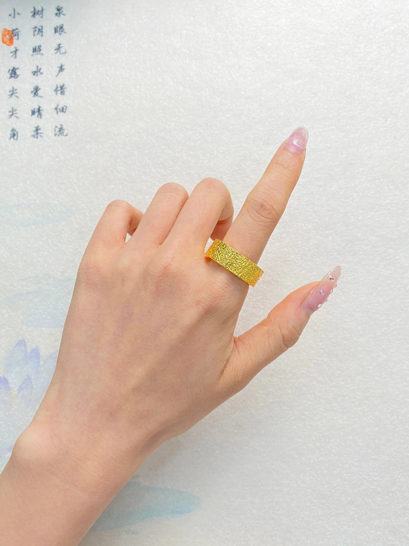 足银戒指 纸醉金迷开口戒指时尚百搭开口戒指足银