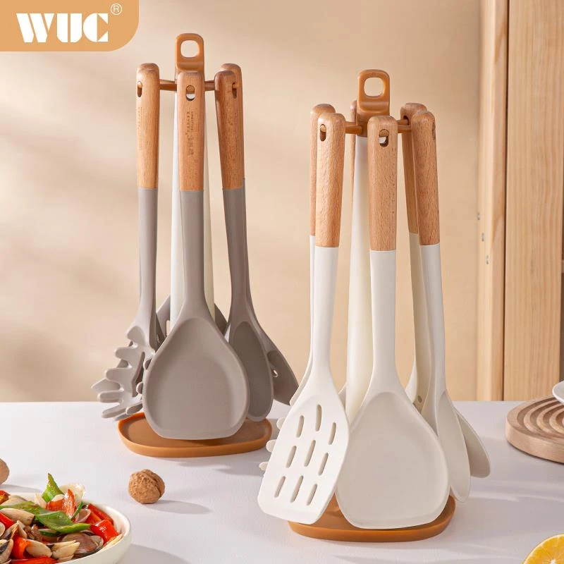日本进口MUJIE用炒菜铲子耐高温硅胶锅铲汤勺炒勺子煎铲厨具套装
