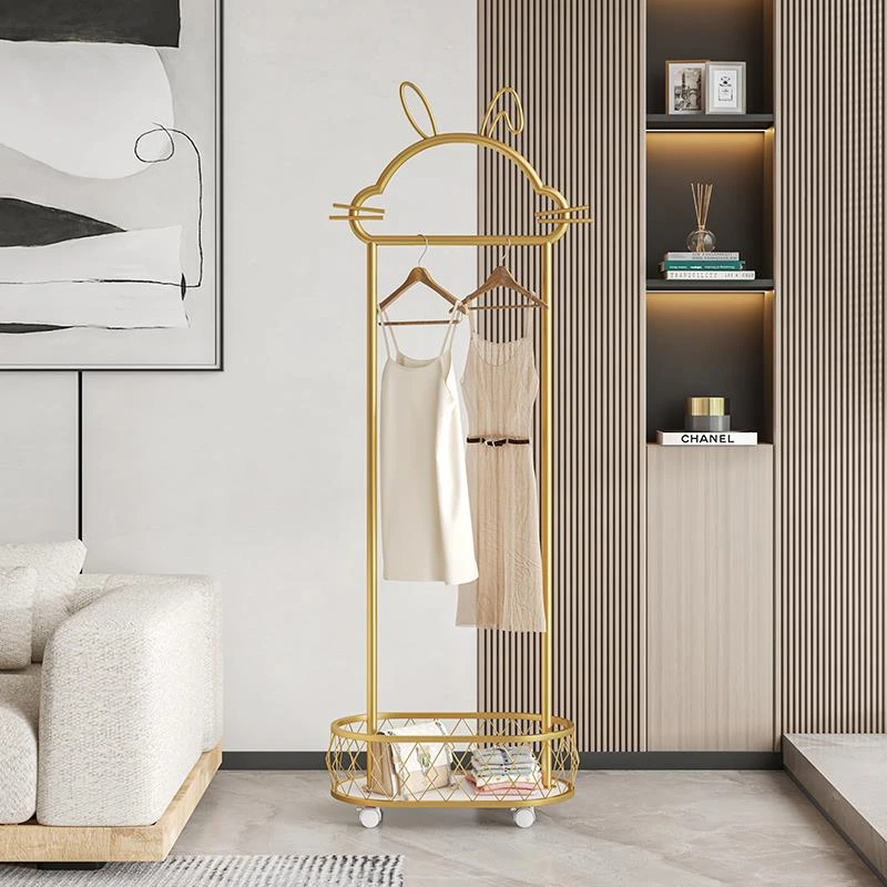 日本进口MUJIE卧室落地衣帽架轻奢家用挂衣架简易网红衣服收纳层