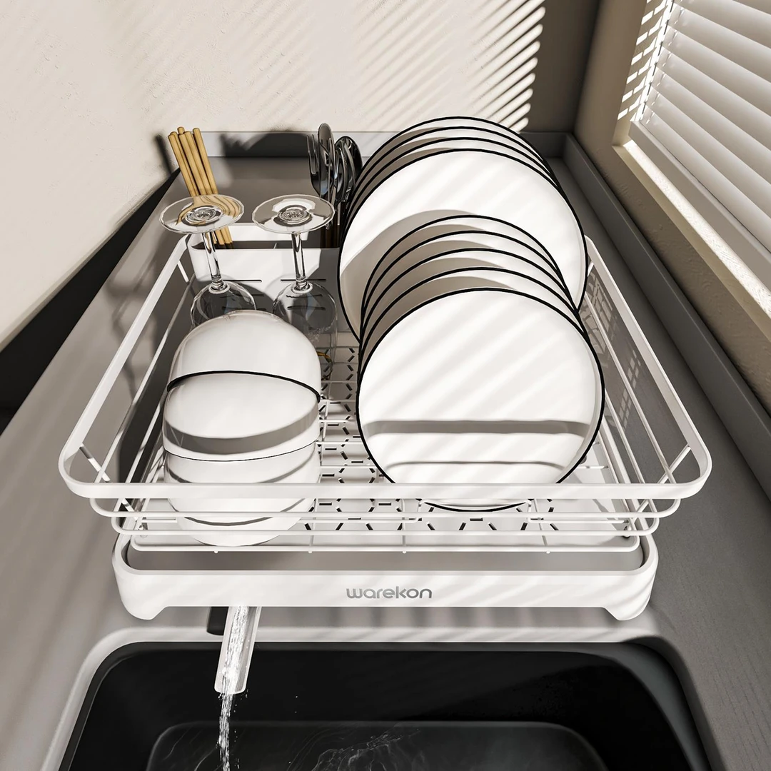 日本进口MUJIE碗碟收纳架碗盘沥水篮台面滤水架不锈钢碗筷置物架