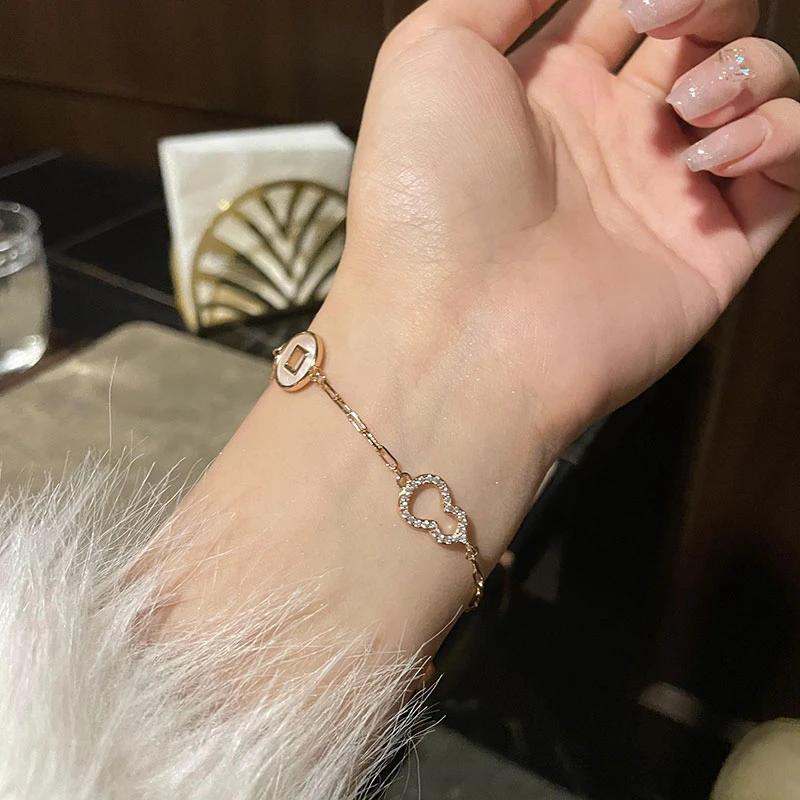 铜合金贝壳手链 语花印春日花花高定系列手链FS549轻奢简约个性