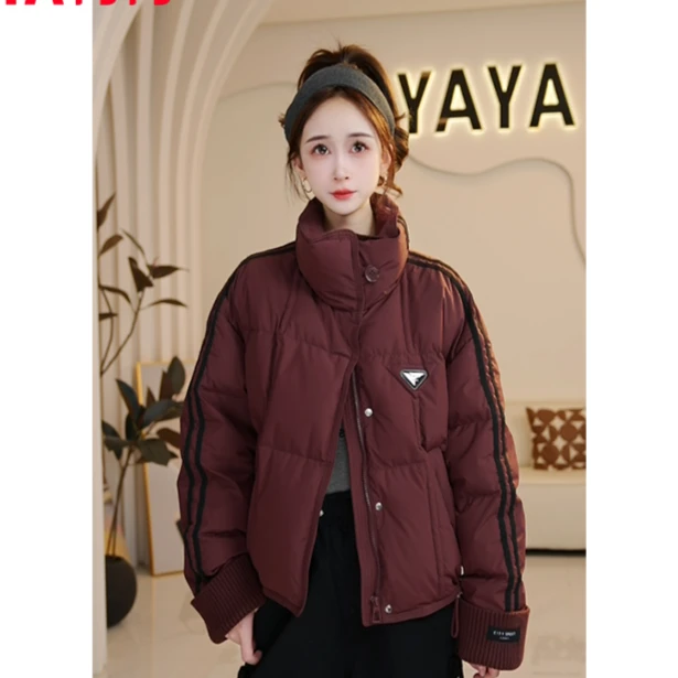 YAYA/鸭鸭2024新款时尚百搭运动女士秋冬白鸭绒羽绒服YE4B706065L
