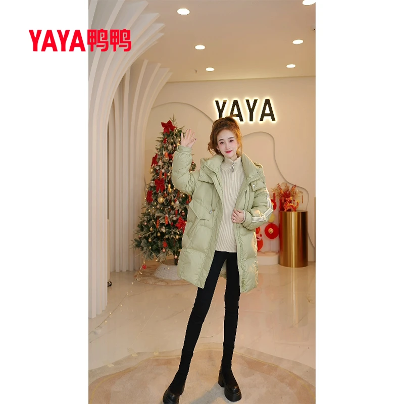 YAYA/鸭鸭2023新款冬季女时尚外套保暖百搭羽绒服YE3B634515L