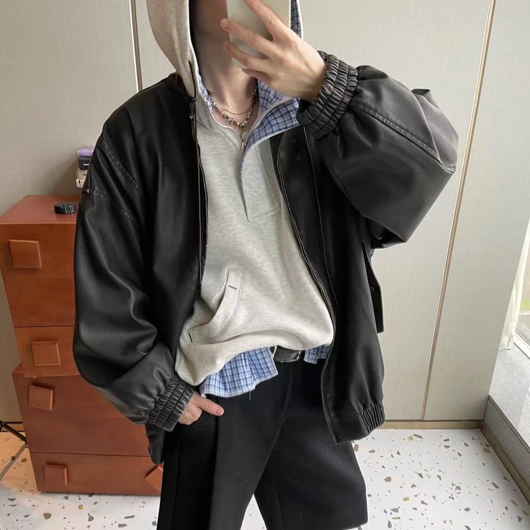 格子帽加绒卫衣1441