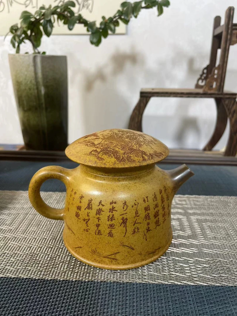 宜兴正品龙骨金沙渔翁紫砂壶