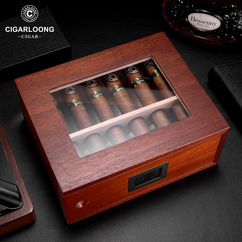 CIGARLOONG茄龙雪茄盒便携古巴雪松木保湿盒大容量烟盒CLA-22AGI1